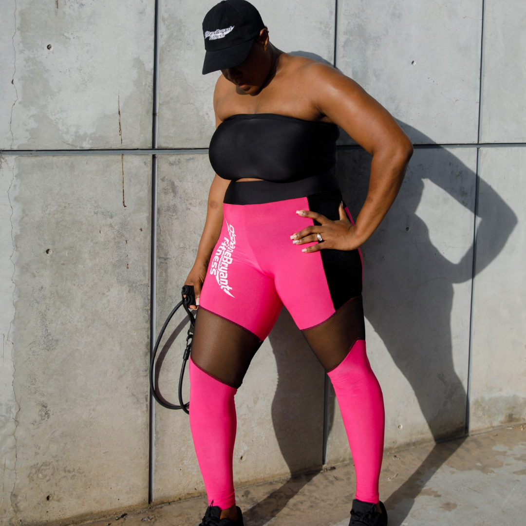Sasy Leggings with Tube Top & Cap-OB Fitness